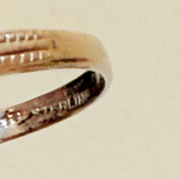 Antique Victorian Moss Agate Sterling Silver Oversized Ring Size 7 - Picture 7 of 7